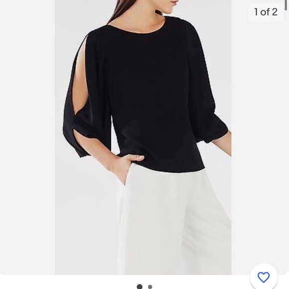 BCBGMAXAZRIA KYLEIGH TOP IN BLACK - Picture 4 of 5